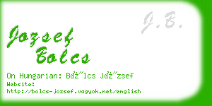 jozsef bolcs business card
